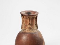 Ame Ker 201  Ame Ker 201, Peru, südlicher zentraler Andenraum, Inka, Später Horizont, Inka, ca. 1440-1532 n. Chr.,  Flasche, puina, Ton, H 13,5 cm, Dm 10,1 cm : Museumsfoto: Claus Cordes, Bestandskatalog Ethnologie